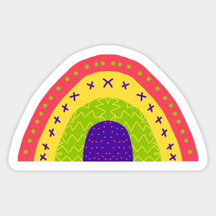 Rainbow Abstract Patterns Sticker